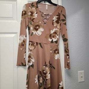 Mauve Floral dress